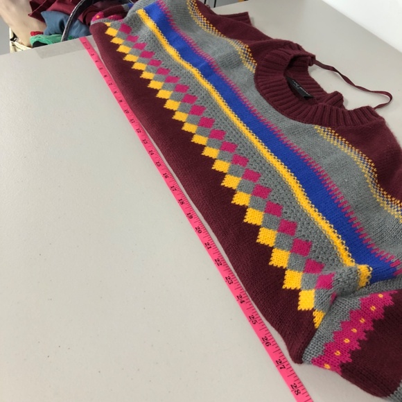 Lane Bryant Womens Sweater Size 22/24 Multicolor Mixed Knit Fair Isle Relaxed - Picture 11 of 14